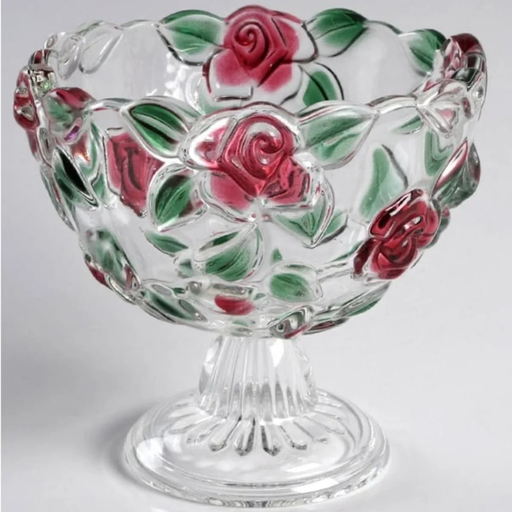 Mikasa Rose Garden Footed Bowl‎ Germany DISCONTINUED